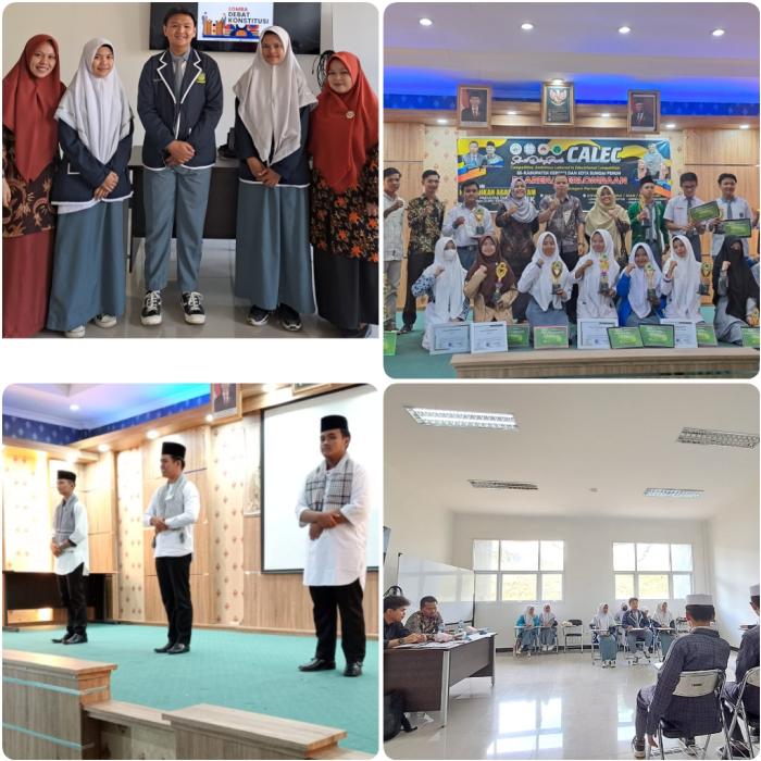 MAN 1 Kerinci raih 4 trofi di ajang lomba CALEC IAIN Kerinci tahun 2023.