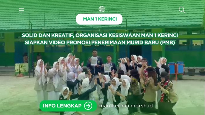 Solid dan Kreatif, Siswa MAN 1 Kerinci Siapkan Video Kreativitas untuk Promosi SPMB 2026/2027
