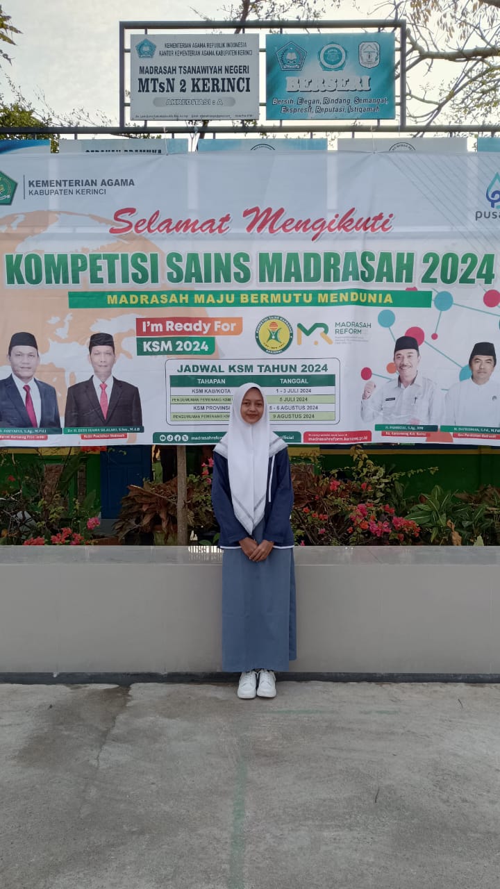 Kerja keras dan tak kenal lelah, siswi MAN 1 Kerinci Nanda Wulandari siap berjuang di KSM tingakat Provinsi