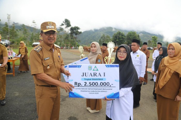 Awali Masa Jabatan dengan Prestasi, Kepala MAN 1 Kerinci Raih Juara 1 Lomba Sekolah Sehat se-Kabupaten Kerinci