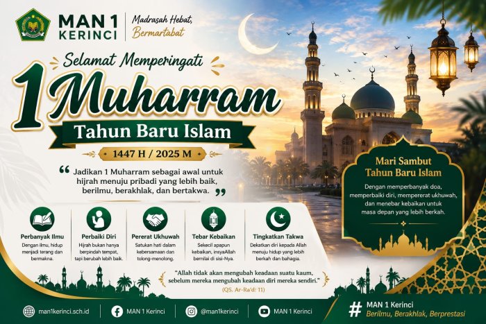 MAN 1 Kerinci Maknai Tahun Baru Islam 1 Muharram dengan Semangat Hijrah dan Kebersamaan MAN 1 Kerinci Maknai Tahun Baru Islam 1 Muharram dengan Semangat Hijrah dan Kebersamaan