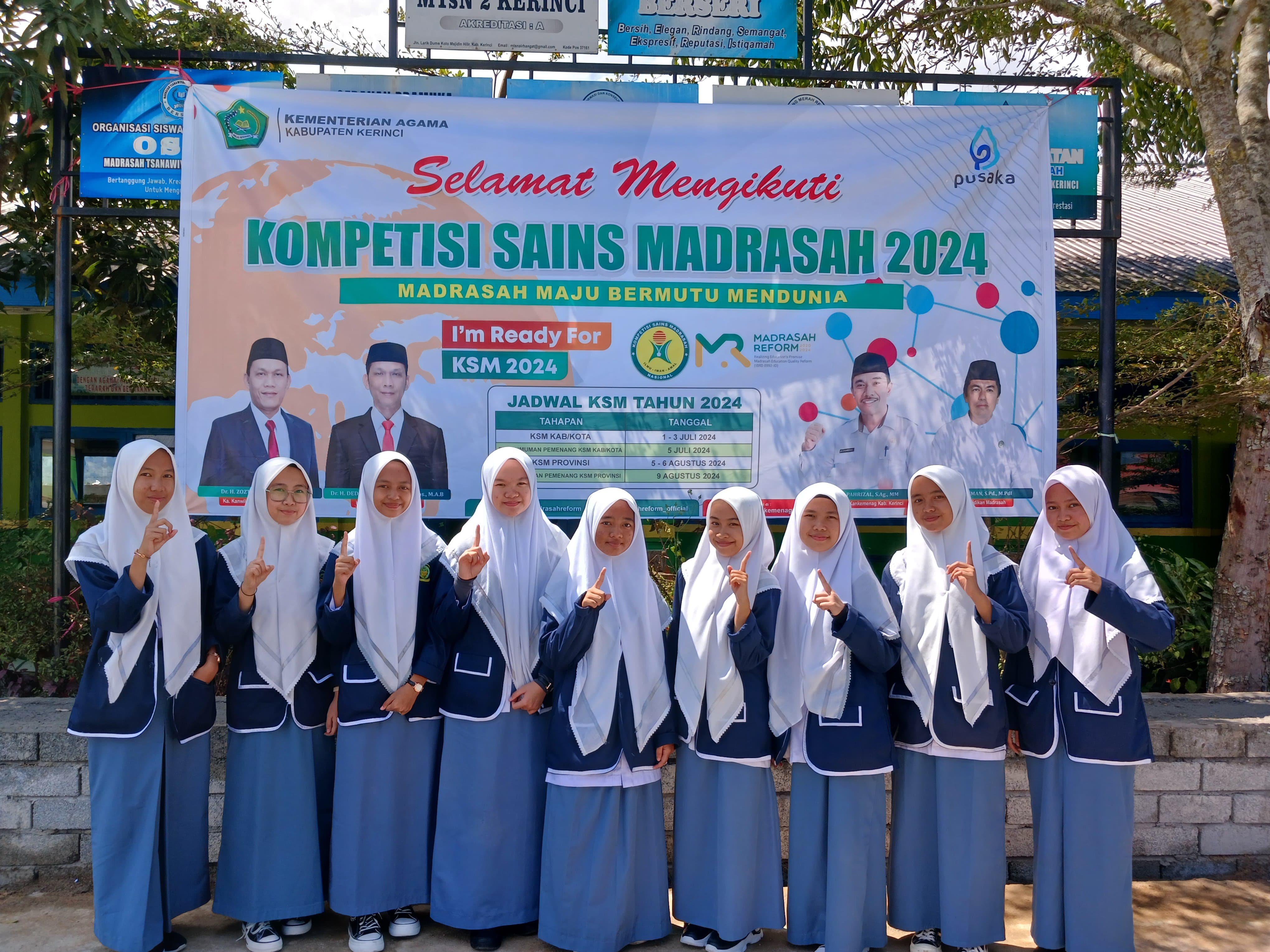 Alhamdulillah 9 peserta didik MAN 1 Kerinci sukses ikuti KSM kab Kerinci