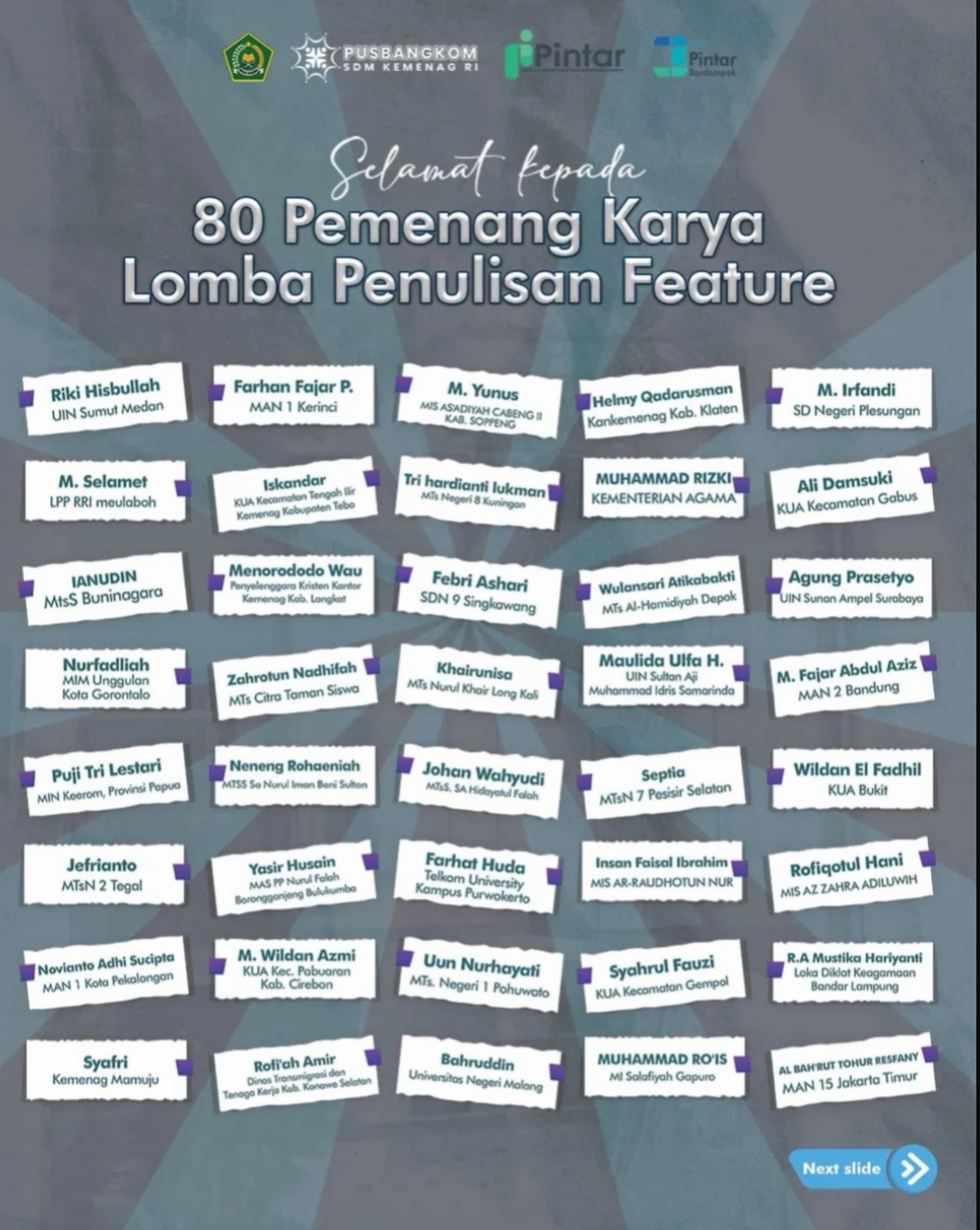 Guru MAN 1 Kerinci Sabet Peringkat 2 dari 80 terbaik Lomba Penulisan Feature