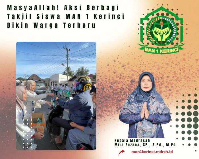 MasyaAllah! Aksi Berbagi Takjil Siswa MAN 1 Kerinci Bikin Warga Terharu