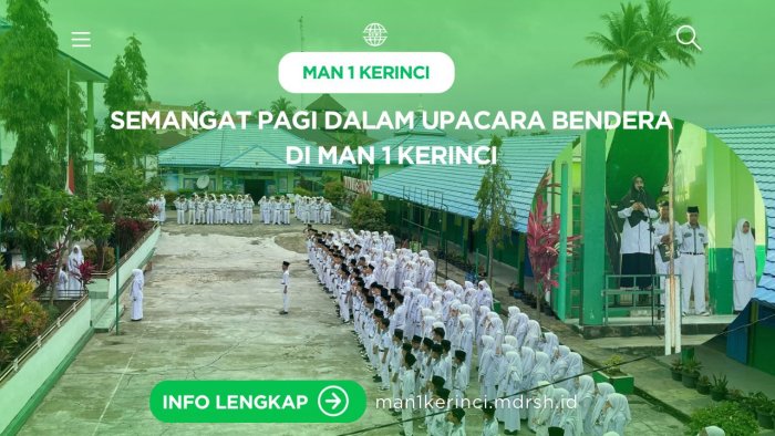 Kepala MAN 1 Kerinci Tekankan Kedisiplinan Waktu pada Upacara Bendera