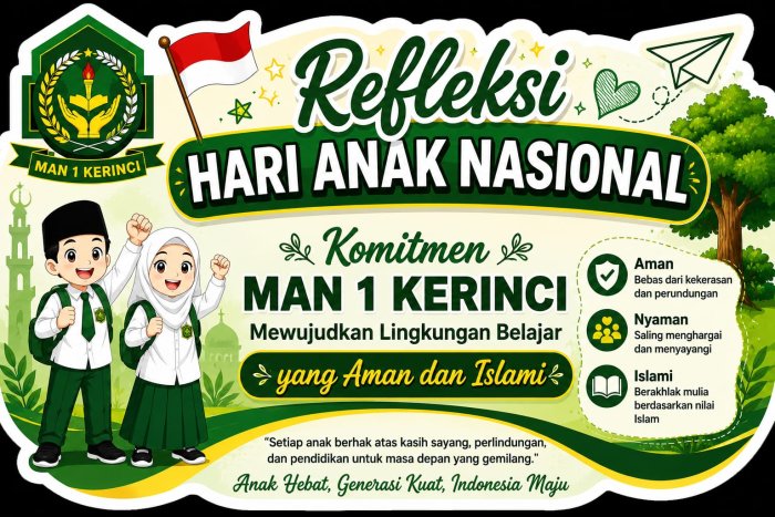 Refleksi Hari Anak Nasional: Komitmen MAN 1 Kerinci Mewujudkan Lingkungan Belajar yang Aman dan Islami