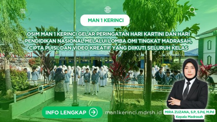 OSIM MAN 1 Kerinci Gelar Peringatan Hari Kartini dan Hari Pendidikan Nasional melalui Berbagai Lomba Kreatif