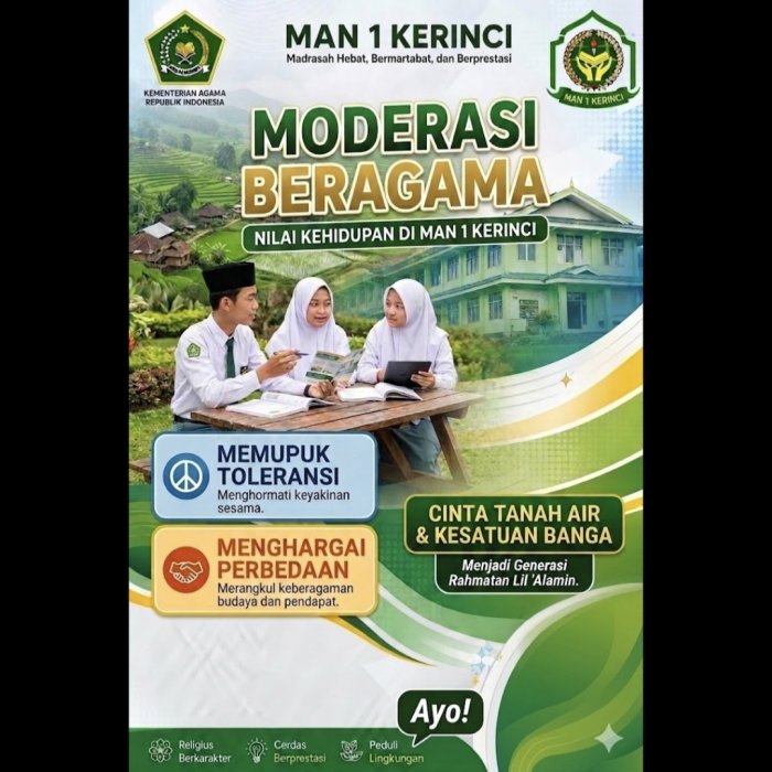Memupuk Toleransi dari Desa Sbukar: MAN 1 Kerinci Komitmen Wujudkan Madrasah Moderat dan Inklusif