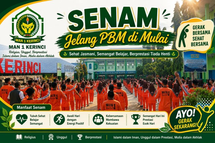 Senam Pagi Jelang PBM di MAN 1 Kerinci Tingkatkan Kebugaran dan Semangat Belajar Siswa Senam Pagi Jelang PBM di MAN 1 Kerinci Tingkatkan Kebugaran dan Semangat Belajar Siswa