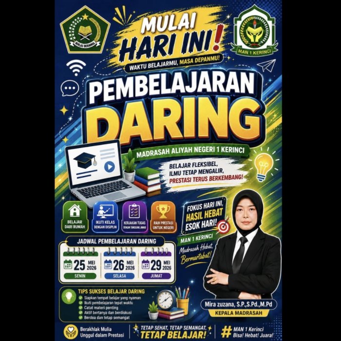 MAN 1 Kerinci Terapkan Pembelajaran Daring, Wujud Adaptasi Pendidikan yang Fleksibel dan Modern
