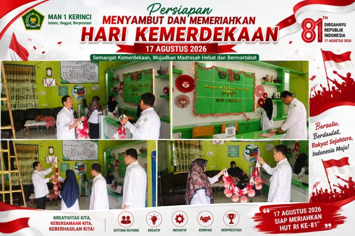 MAN 1 Kerinci Bersiap Sambut dan Meriahkan HUT ke-81 Kemerdekaan RI