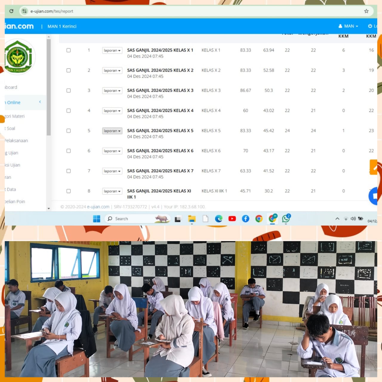 Terapkan Transparansi Ujian Sistem Android, Siswa MAN 1 Kerinci Dapat Lansung Mengetahui Hasil Ujian