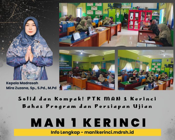Solid dan Kompak! PTK MAN 1 Kerinci Bahas Program dan Persiapan Ujian
