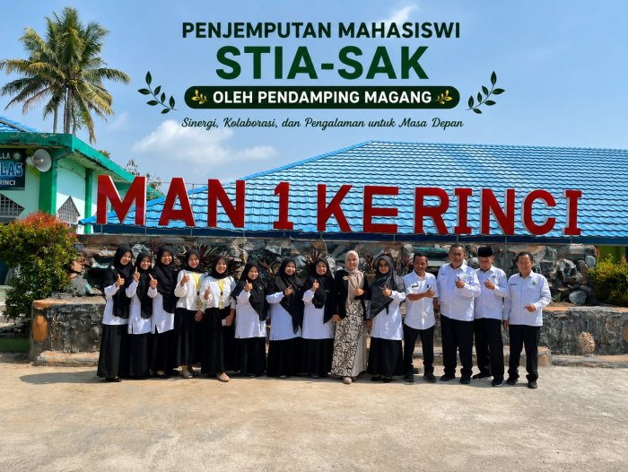 MAN 1 Kerinci Lepas Mahasiswi Magang STIA-SAK, Perkuat Sinergi Dunia Pendidikan dan Perguruan Tinggi MAN 1 Kerinci Lepas Mahasiswi Magang STIA-SAK, Perkuat Sinergi Dunia Pendidikan dan Perguruan Tinggi