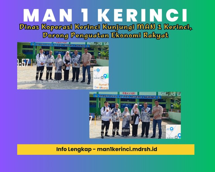 Dinas Koperasi Kerinci Kunjungi MAN 1 Kerinci, Dorong Penguatan Ekonomi Rakyat