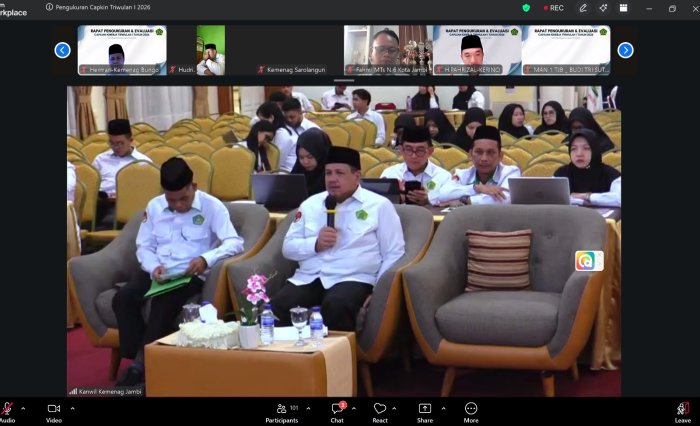 Kepala MAN 1 Kerinci Ikuti Evaluasi Kinerja Triwulan I 2026, Komitmen Tingkatkan Kinerja Madrasah