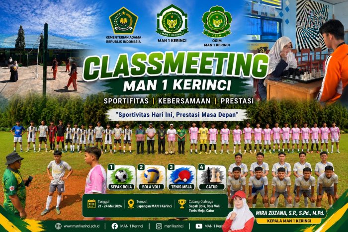 Seru! Classmeeting MAN 1 Kerinci Hadirkan Laga Final Champion Guru vs Murid Seru! Classmeeting MAN 1 Kerinci Hadirkan Laga Final Champion Guru vs Murid