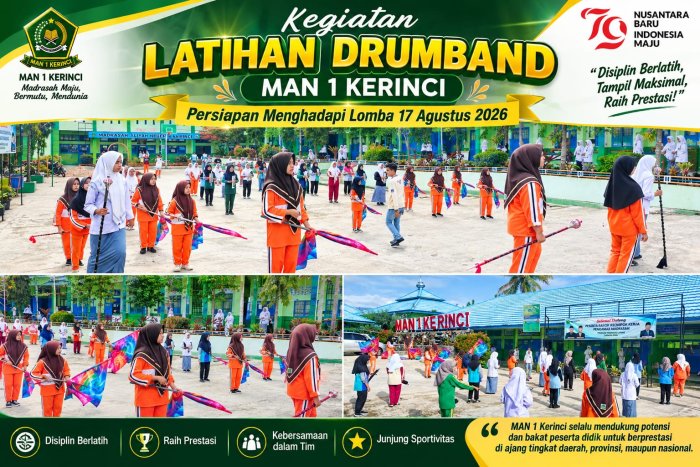 Drumband MAN 1 Kerinci Matangkan Persiapan HUT ke-81 RI