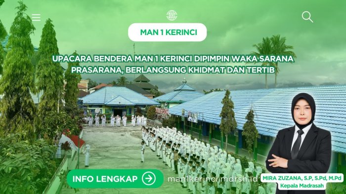 Upacara Bendera Terbaru di MAN 1 Kerinci, Waka Sarpras Hasnadi S.Pd Beri Amanat