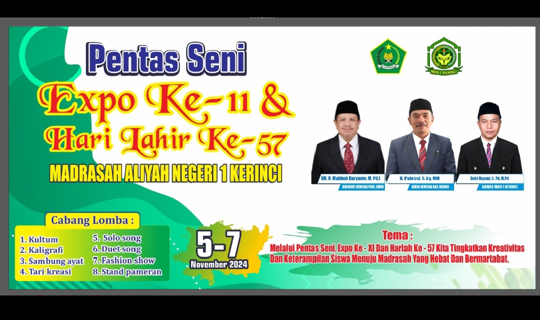 Pentas Seni dan Expo Ke-11 serta Harlah Ke-57 MAN 1 Kerinci