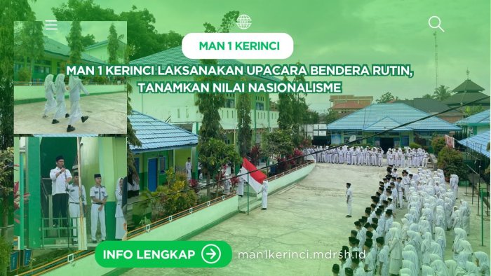 Nuansa Religius Warnai Upacara, Pembina Rohis Jadi Pembina di MAN 1 Kerinci