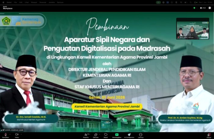 Akselerasi Transformasi Teknologi, MAN 2 Kerinci Ikuti Pembinaan Penguatan Digitalisasi Madrasah