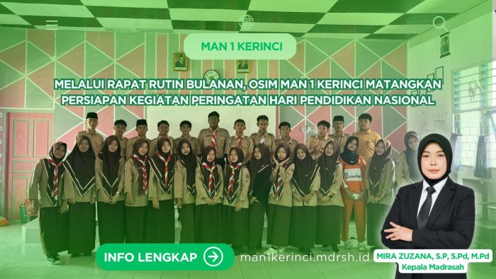 OSIM MAN 1 Kerinci Siapkan Hardiknas Lewat Rapat Rutin