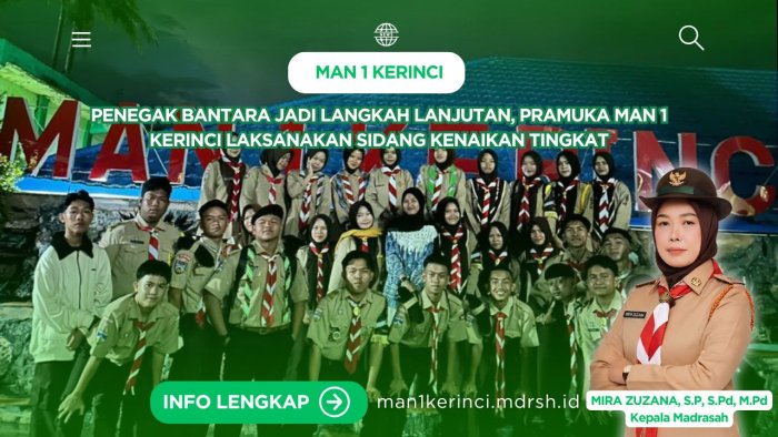 MAN 1 Kerinci melaksanakan kegiatan Sidang Kenaikan Tingkat Penegak Bantara